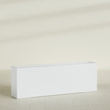 Hollywood Narrow Rectangular Planter in Gloss Bright White, 72"L × 12"D × 24"H, shown empty
