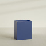 Darwin Rectangular Planter in Matte Cobalt Blue, 36"L × 24"D × 42"H, shown empty
