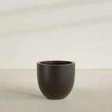 Alzira Bowl Planter in Matte Dark Brown, 30"D × 28"H, shown empty