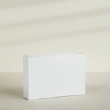 Amesbury Narrow Rectangular Planter in Gloss Bright White, 48"L × 10"D × 32"H, shown empty