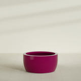Casablanca Bowl Planter in Gloss Eggplant, 36"D × 18"H, shown empty