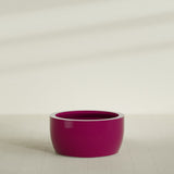 Casablanca Bowl Planter in Gloss Eggplant, 36"D × 18"H, shown empty
