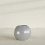Globe Planter in Metallic Silver, 30"D × 24"H, shown empty