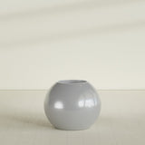 Globe Planter in Metallic Silver, 30"D × 24"H, shown empty