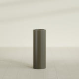Corry Cylinder Planter in Matte Bronze, 10"D × 30"H, shown empty