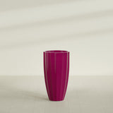 San Jose Tall Fluted Planter in Gloss Eggplant, 22"D × 40"H, shown empty