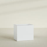 Brisbane Rectangular Planter in Gloss Bright White, 36"L × 24"D × 32"H, shown empty