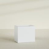Brisbane Rectangular Planter in Gloss Bright White, 36"L × 24"D × 32"H, shown empty