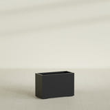 Tolga Rectangular Planter in Matte Black, 36"L × 16"D × 24"H, shown empty