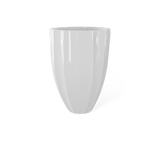 Alicante fluted fiberglass planter in Gloss Bright White