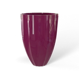 Alicante fluted fiberglass planter in Gloss Bright White, studio render