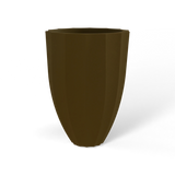 Alicante fluted fiberglass planter in Gloss Eggplant, studio render
