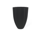 Alicante fluted fiberglass planter in Matte Charcoal