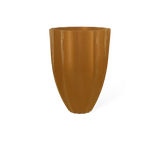 Alicante fluted fiberglass planter in Metallic Bronze