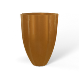 Alicante fluted fiberglass planter in Metallic Bronze, studio render