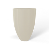 Alicante fluted fiberglass planter in Satin Beige, studio render