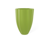 Alicante fluted fiberglass planter in Satin Green