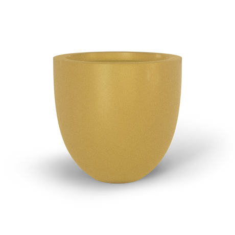 Alzira bowl fiberglass planter in Gloss Metallic Gold, studio render