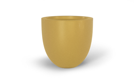Alzira bowl fiberglass planter in Gloss Metallic Gold