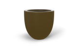 Alzira bowl fiberglass planter in Matte Bronze