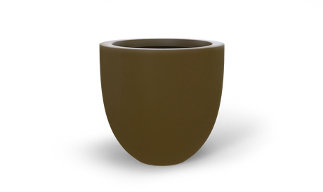 Alzira bowl fiberglass planter in Matte Bronze