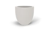Alzira bowl fiberglass planter in Matte Cement Grey