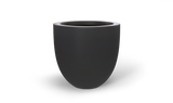 Alzira bowl fiberglass planter in Matte Charcoal