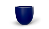 Alzira bowl fiberglass planter in Matte Cobalt Blue