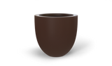 Alzira bowl fiberglass planter in Matte Dark Brown
