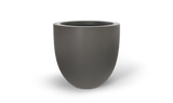 Alzira bowl fiberglass planter in Matte Gunmetal