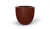 Alzira bowl fiberglass planter in Matte Terra Cotta