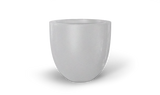Alzira bowl fiberglass planter in Metallic Silver