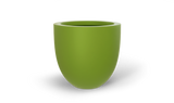 Alzira bowl fiberglass planter in Satin Green