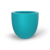 Alzira bowl fiberglass planter in Satin Seafoam Green, studio render