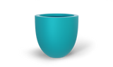 Alzira bowl fiberglass planter in Satin Seafoam Green