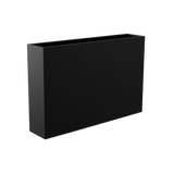 Amesbury narrow fiberglass planter in Matte Black