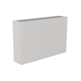 Amesbury narrow fiberglass planter in Matte Cement Grey