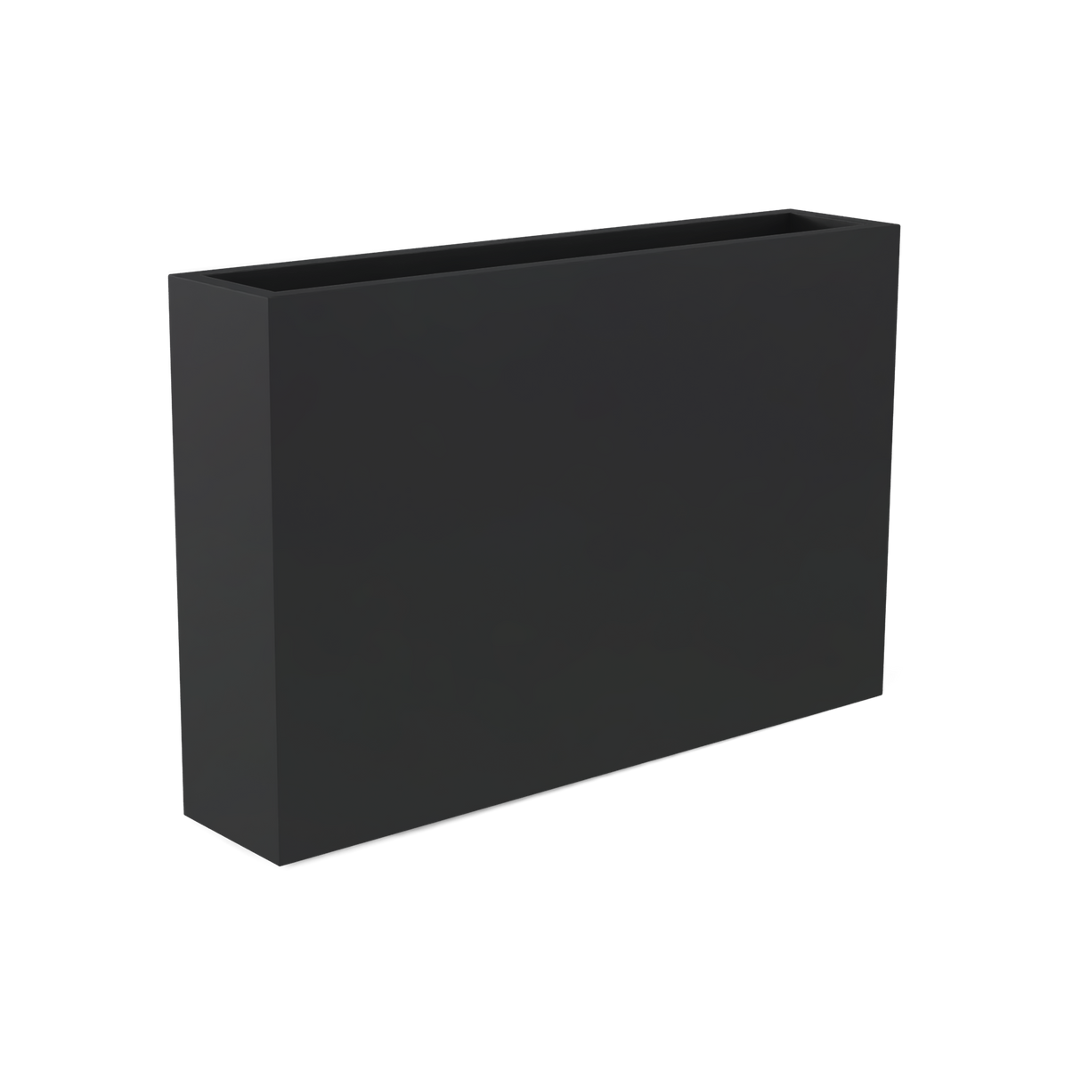 Amesbury narrow fiberglass planter in Matte Charcoal