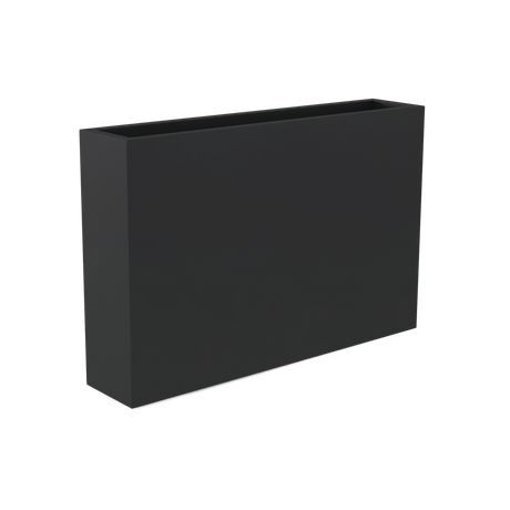 Amesbury narrow fiberglass planter in Matte Charcoal