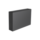 Amesbury narrow rectangular fiberglass planter in Matte Charcoal, studio render