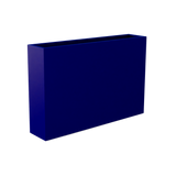 Amesbury narrow fiberglass planter in Matte Cobalt Blue