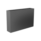 Amesbury narrow fiberglass planter in Matte Gunmetal