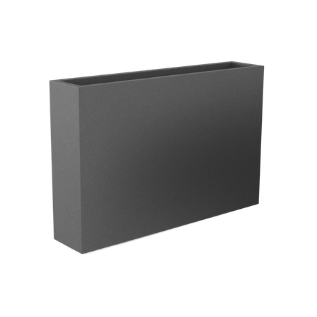 Amesbury narrow fiberglass planter in Matte Gunmetal