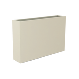 Amesbury narrow fiberglass planter in Satin Beige