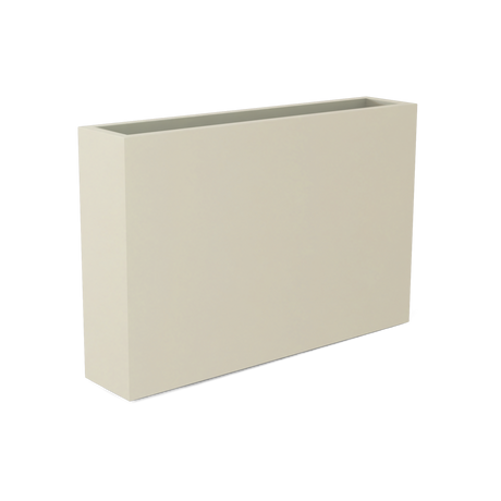 Amesbury narrow fiberglass planter in Satin Beige
