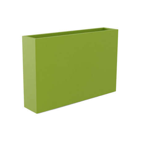 Amesbury narrow fiberglass planter in Satin Green
