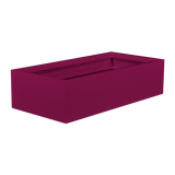 Antwerp rectangular fiberglass planter in Gloss Eggplant, studio render