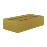 Antwerp rectangular fiberglass planter in Gloss Metallic Gold, studio render