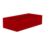 Antwerp rectangular fiberglass planter in Gloss Red, studio render