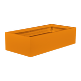 Antwerp rectangular fiberglass planter in Gloss Tangerine, studio render